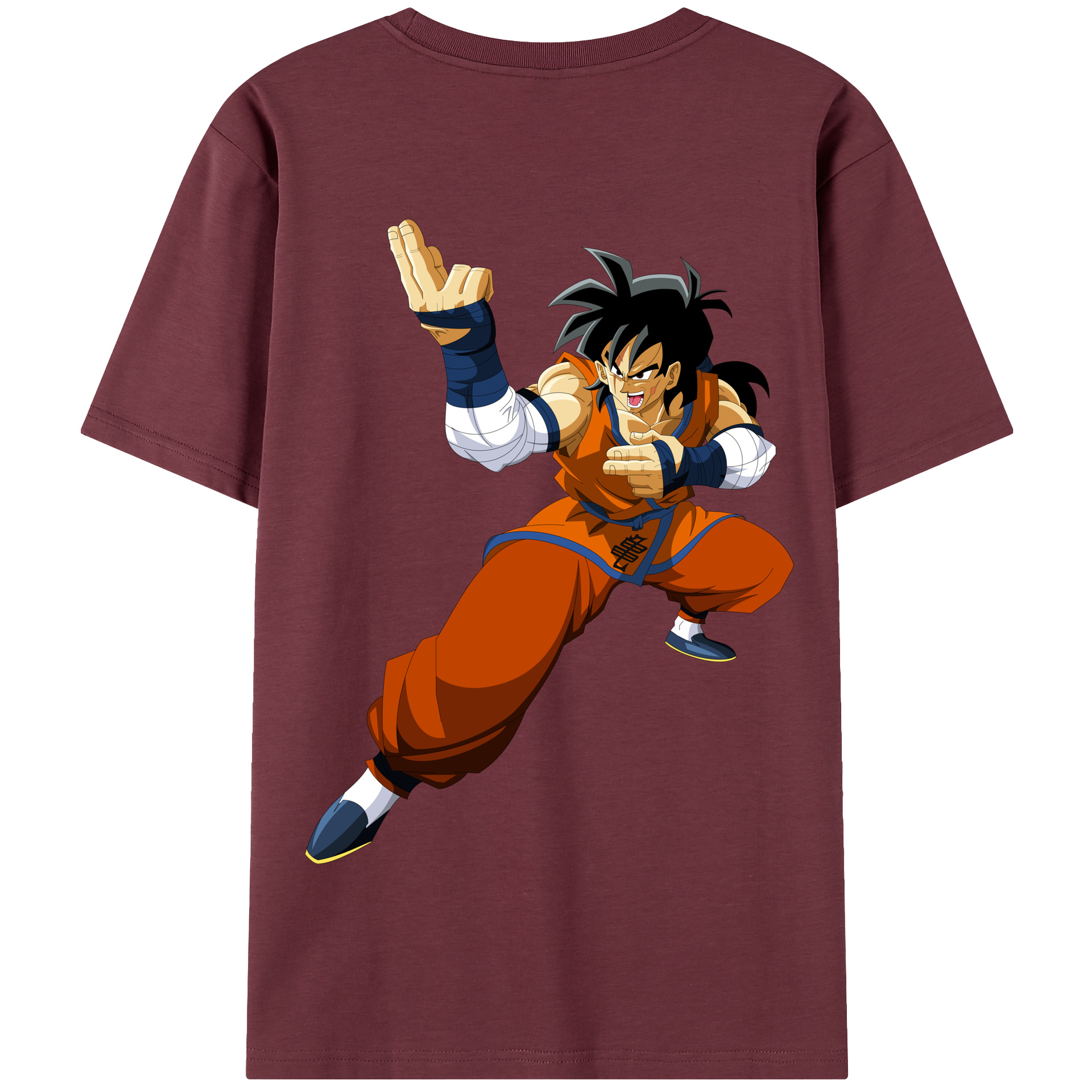 （画像用） ドラゴンボール ヤムチャ DRAGON BALL Yamcha 綿100％半袖Tシャツ（背面プリント）